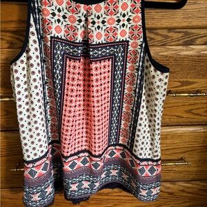 A. Byer Pink and Blue Graphic Tank Top Relaxed Fit